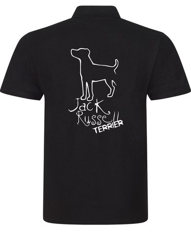 Unisex Cotton Polo featuring a vibrant Jack Russell Terrier design, crafted with breathable cotton fabric and relaxed for versatile all-day comfort.