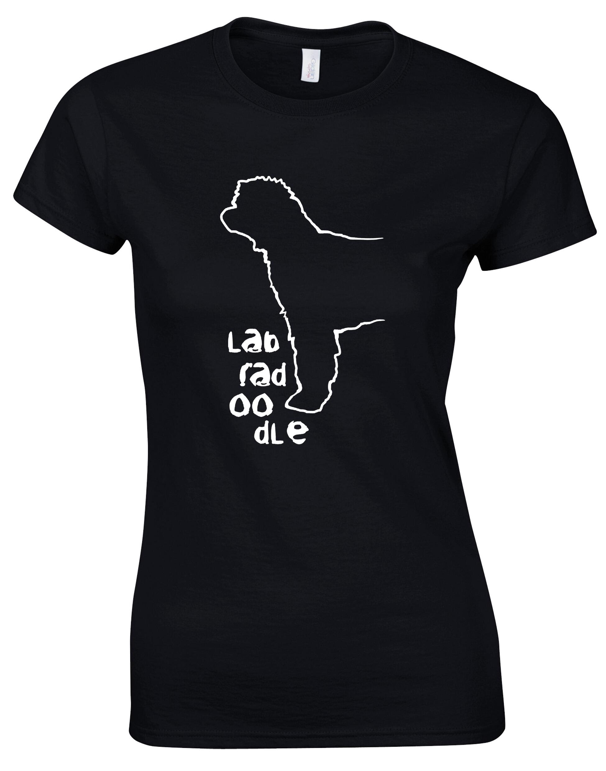 Labradoodle Female Roundneck T-shirt with exclusive breed artwork and breathable cotton fabric.