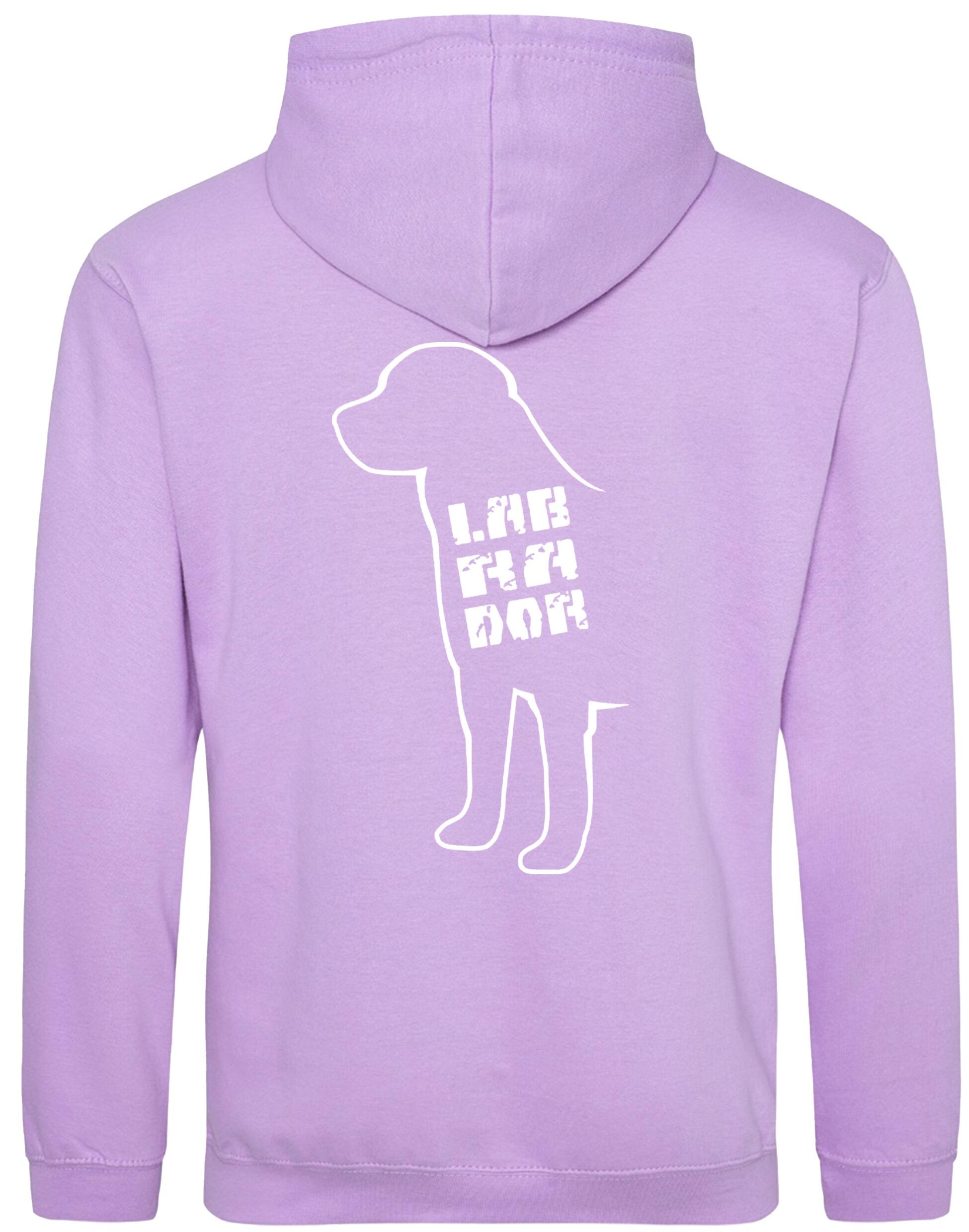 Pullover hoodie featuring exclusive Labrador artwork, crafted with cozy fleece fabric and personalized options for breed enthusiasts.