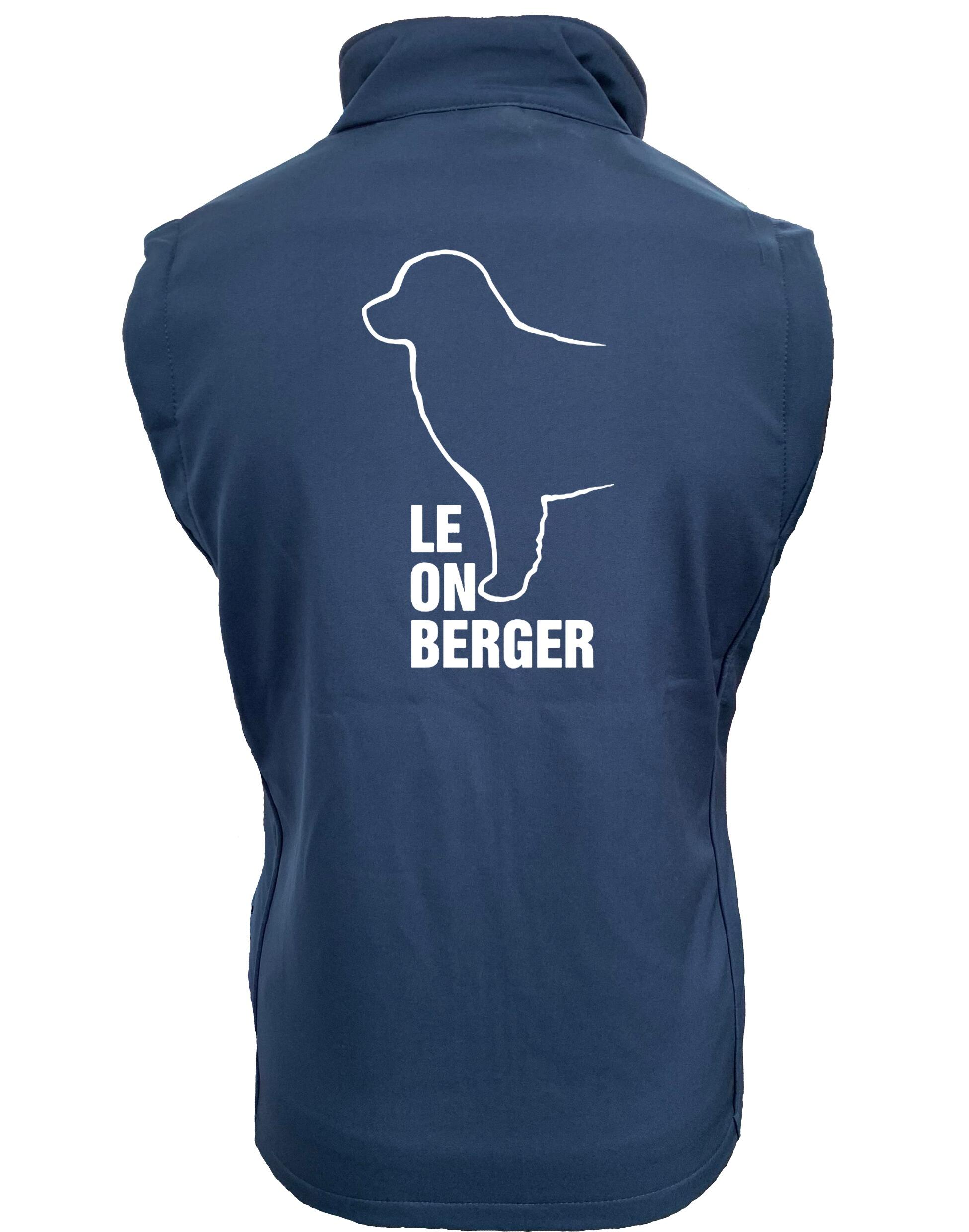 Women’s softshell jacket featuring an exclusive Leonberger design with water-resistant fabric and fleece lining.