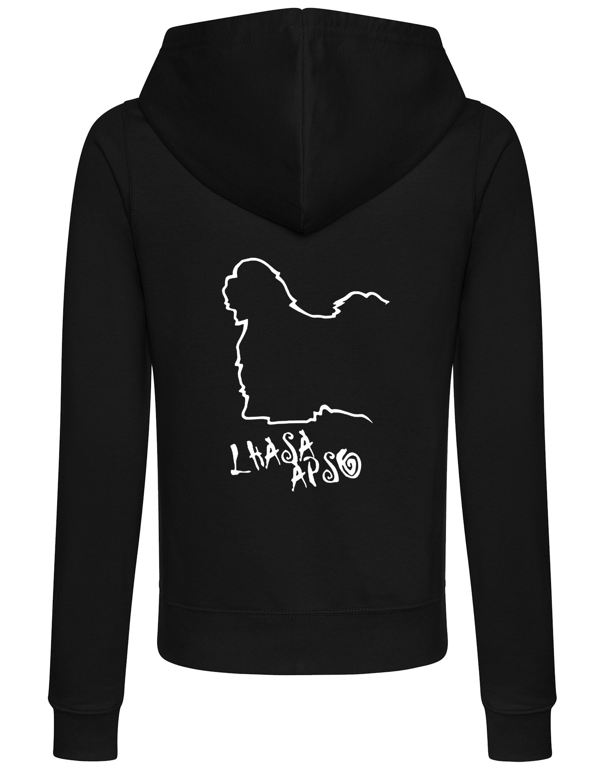 Lhasa Apso Women’s Zipped Hoodie with exclusive breed artwork, soft breathable fabric, and a flattering fit for everyday comfort.