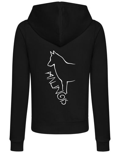 Malinois Women’s Zipped Hoodie featuring exclusive breed artwork and a cosy fit.
