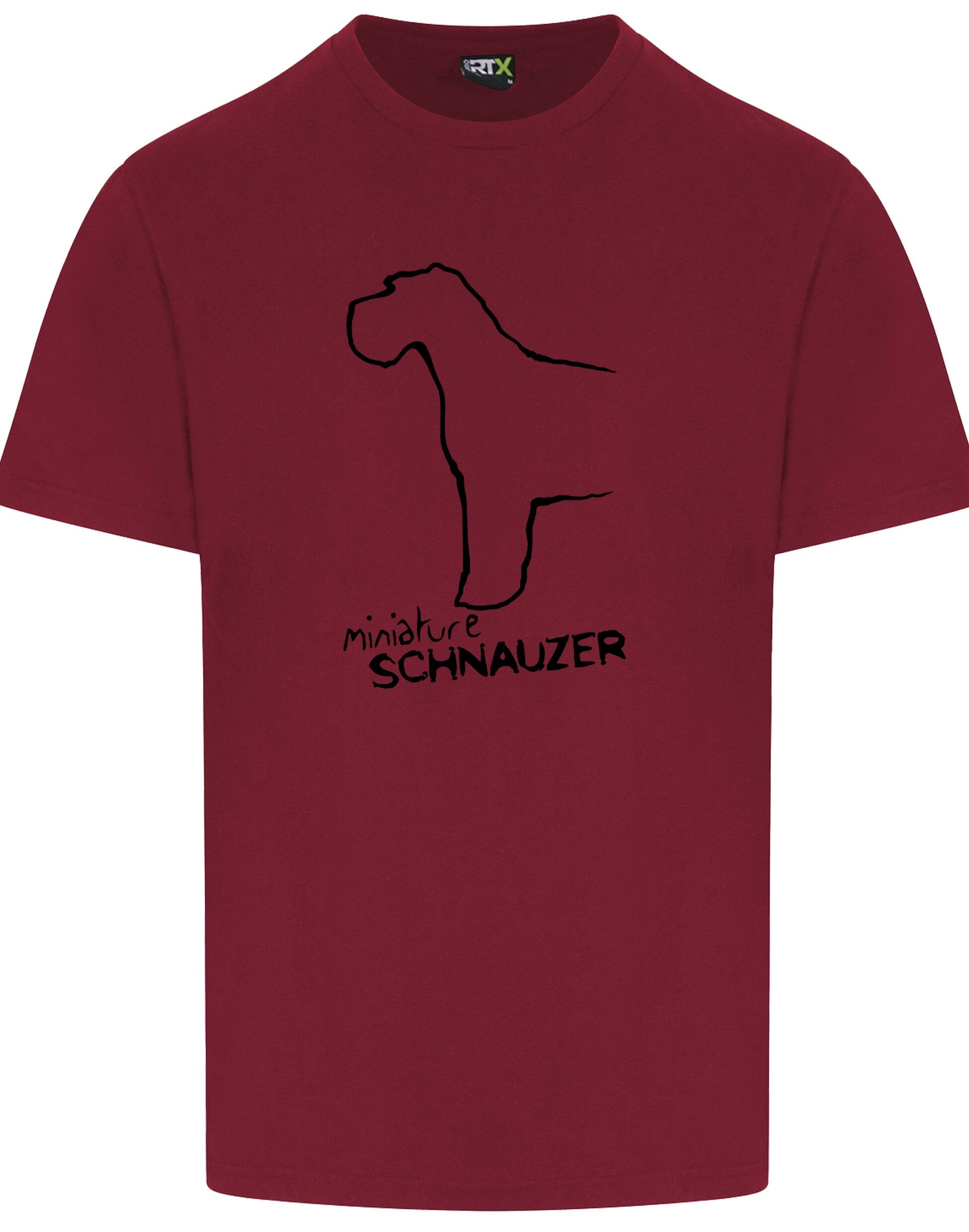 Miniature Schnauzer Unisex Roundneck T-Shirt featuring exclusive breed artwork, breathable cotton fabric, and a relaxed fit for everyday comfort.