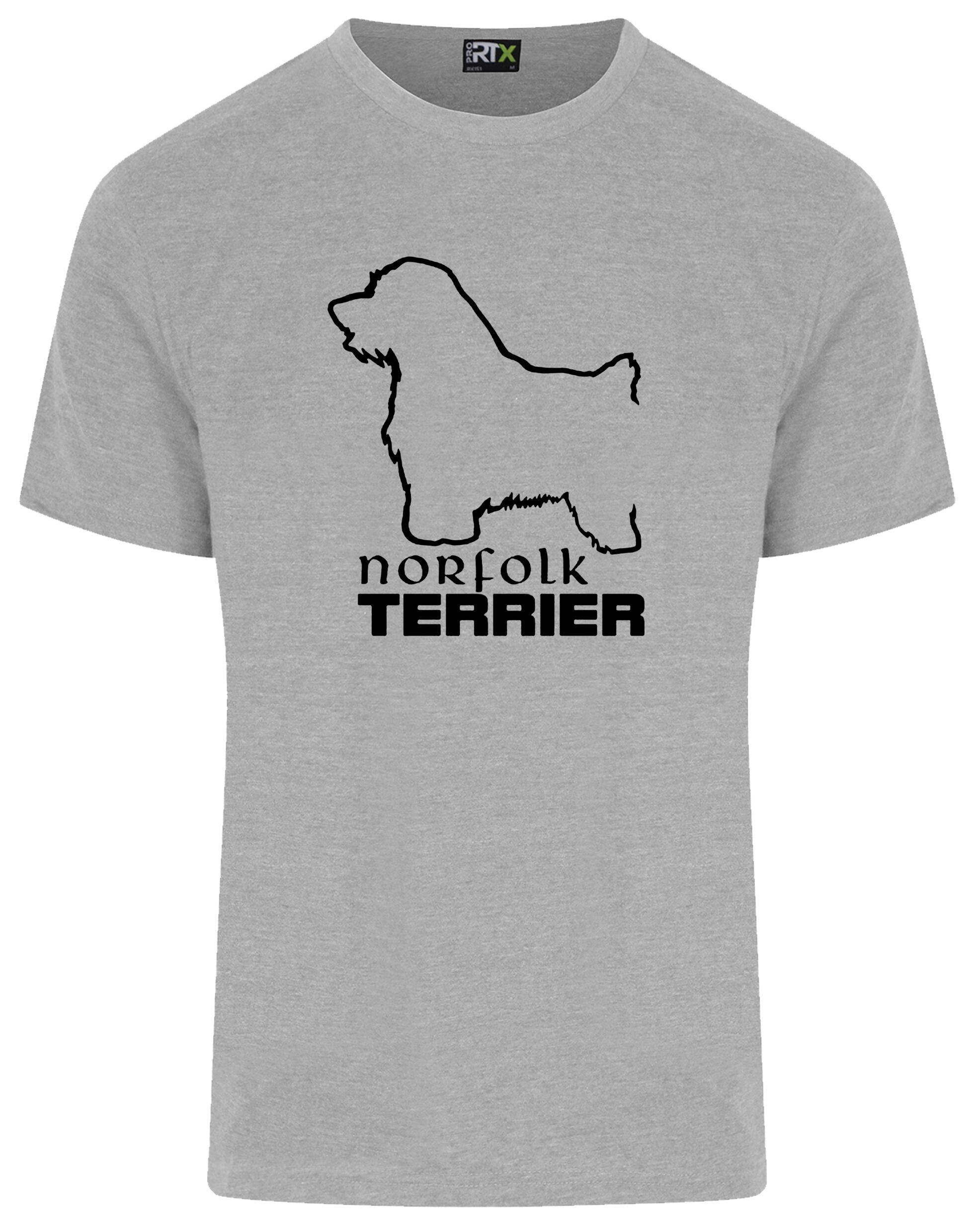 Norfolk Terrier Unisex Roundneck T-shirt featuring exclusive breed artwork, premium cotton fabric, a relaxed unisex fit, and a stylish round neckline. Perfect for casual wear, breed events, or everyday comfort for Norfolk Terrier lovers.