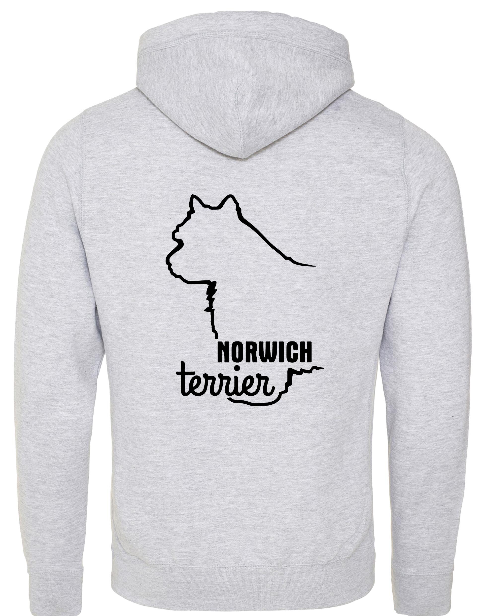 Norwich Terrier Crossneck Pullover Hoodie featuring exclusive breed artwork, soft fleece lining, kangaroo pocket, and stylish crossneck hood. Designed for warmth, comfort, and Norwich Terrier lovers—perfect for dog walks, breed events, or casual wear.