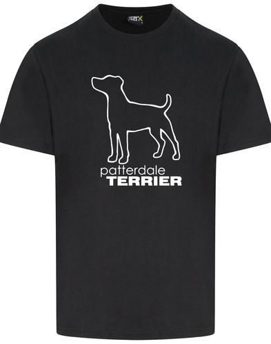 Patterdale Terrier Unisex Roundneck T-Shirt – soft, breathable cotton t-shirt featuring exclusive Patterdale Terrier artwork, a classic round neckline, and a relaxed unisex fit for everyday comfort and breed pride.
