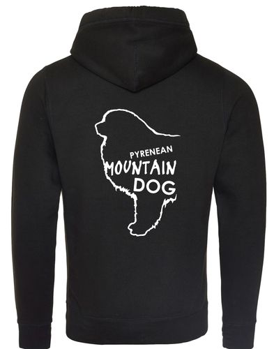 Unisex Pyrenean Mountain Dog Crossneck Pullover Hoodie featuring exclusive breed artwork, crafted from premium heavy-blend fabric with a cozy brushed fleece interior, a spacious kangaroo pocket, and a modern crossneck design for stylish, comfortable outdoor wear.