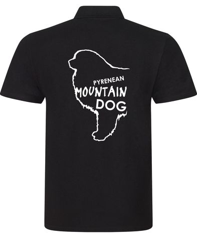 Unisex Pyrenean Mountain Dog Cotton Polo featuring exclusive breed artwork, crafted from premium breathable cotton for all-day comfort and a relaxed, stylish fit, perfect for Pyrenean Mountain Dog enthusiasts.