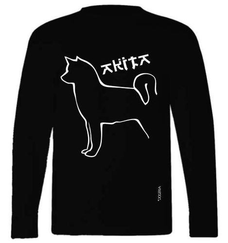 Akita Dog Breed T-Shirts Adult Long-Sleeved Premium Cotton