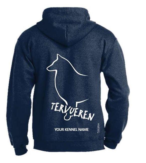 Tervueren Dog Breed Hoodies Women's & Men's Full Zipped Heavy Blend Exclusive Dogeria Design