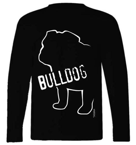 Bulldog T-Shirt Adult Long-Sleeved Premium Cotton