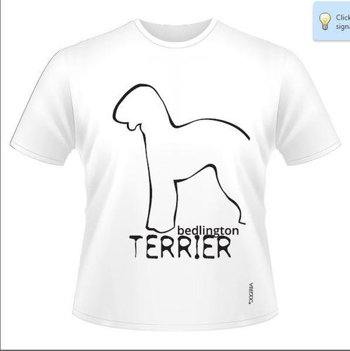 Bedlington Terrier T-Shirts Roundneck Heavy Cotton