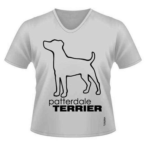 Patterdale Terrier T-Shirts Women's V Neck Premium Cotton