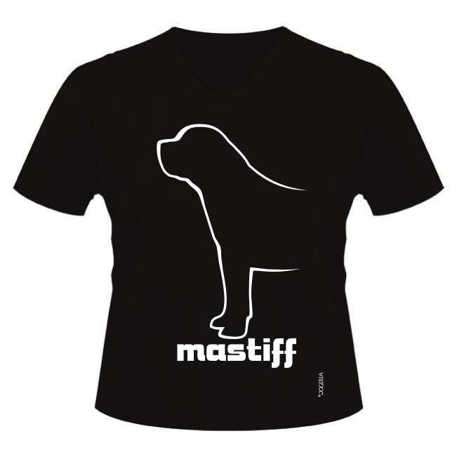 Mastiff T-Shirts Women's V Neck Premium Cotton