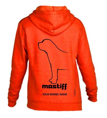Mastiff Dog Breed Hoodies Women's & Men's Full Zipped Heavy Blend Exclusive Dogeria Design