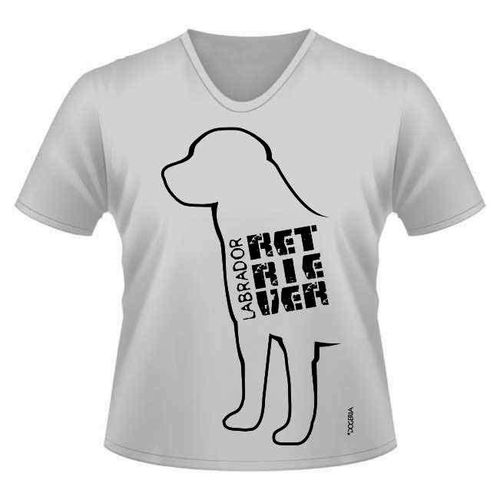 Labrador Retriever T-Shirt Women's V Neck Premium Cotton