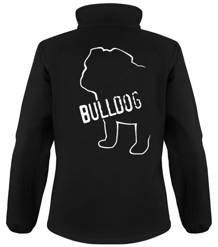 Bulldog Dog Breed Design Softshell Jacket Full Zipped Women's & Men's Styles