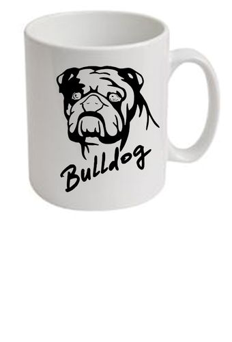 Bulldog Face Dog Breed Design Ceramic Mug