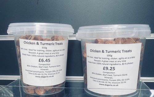 Chicken & Turmeric Sausage Treat & Reward Tubs