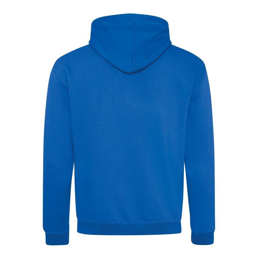 Contrast Plain Pullover Hoodie Royal/Yellow
