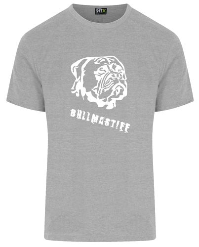 Unisex Bullmastiff T-Shirt Heather Grey (White)
