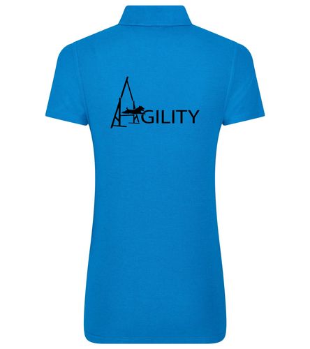 Female Agility Polo Shirt Sapphire Blue (Black)