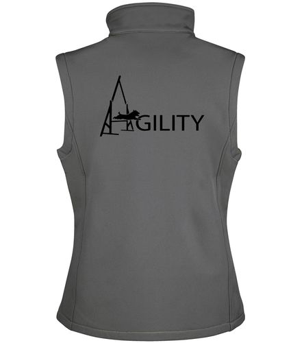 Female Agility Softshell Jacket Charcoal (Black)