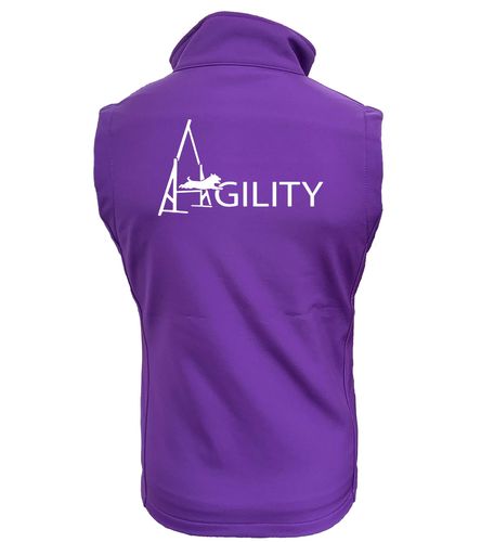 Female Agility Softshell Jacket Purple (White)
