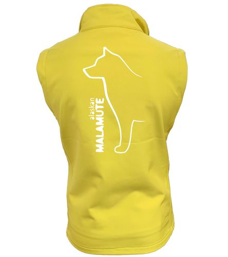 Female Alaskan Malamute Softshell Jacket Yellow (White)