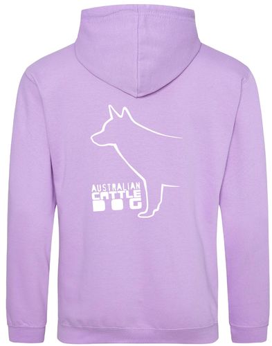 Unisex Australian Cattle Dog Pullover Hoodie Lavender (White)