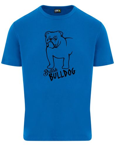 Unisex British Bulldog Roundneck T-Shirt Sapphire Blue (Black)