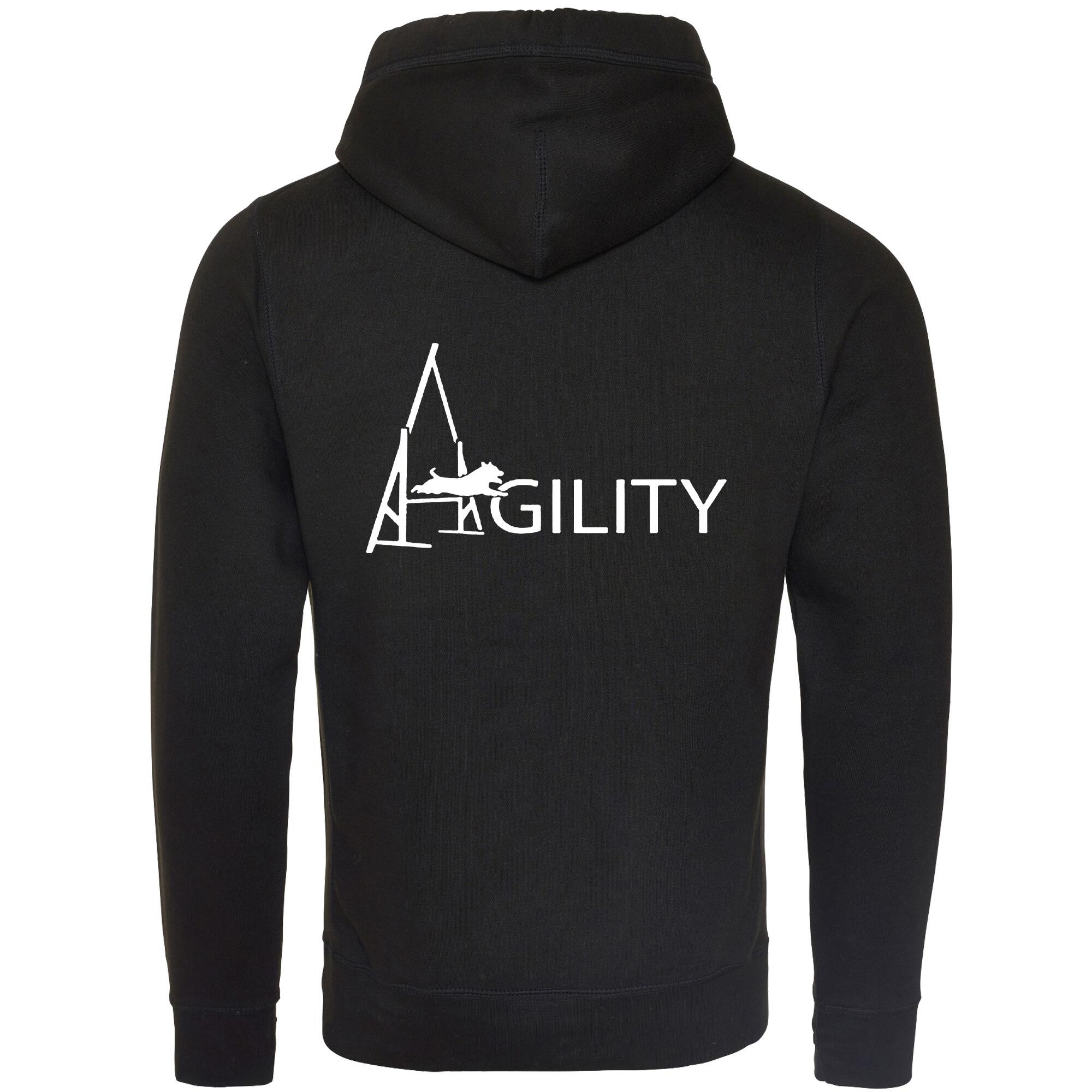 Black Cross Neck Hoodies with "Agility A Frame" White Print - Agility Lifestyle Collection