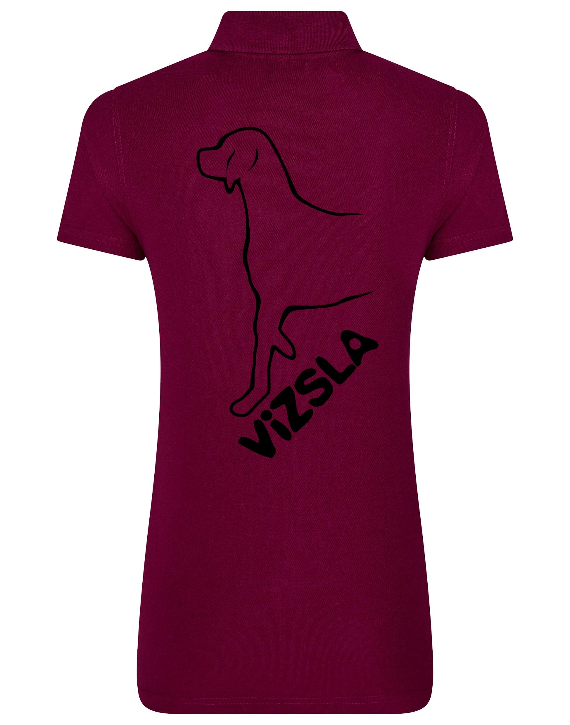 Women’s Cotton Polo with Vizsla Dog Breed Design