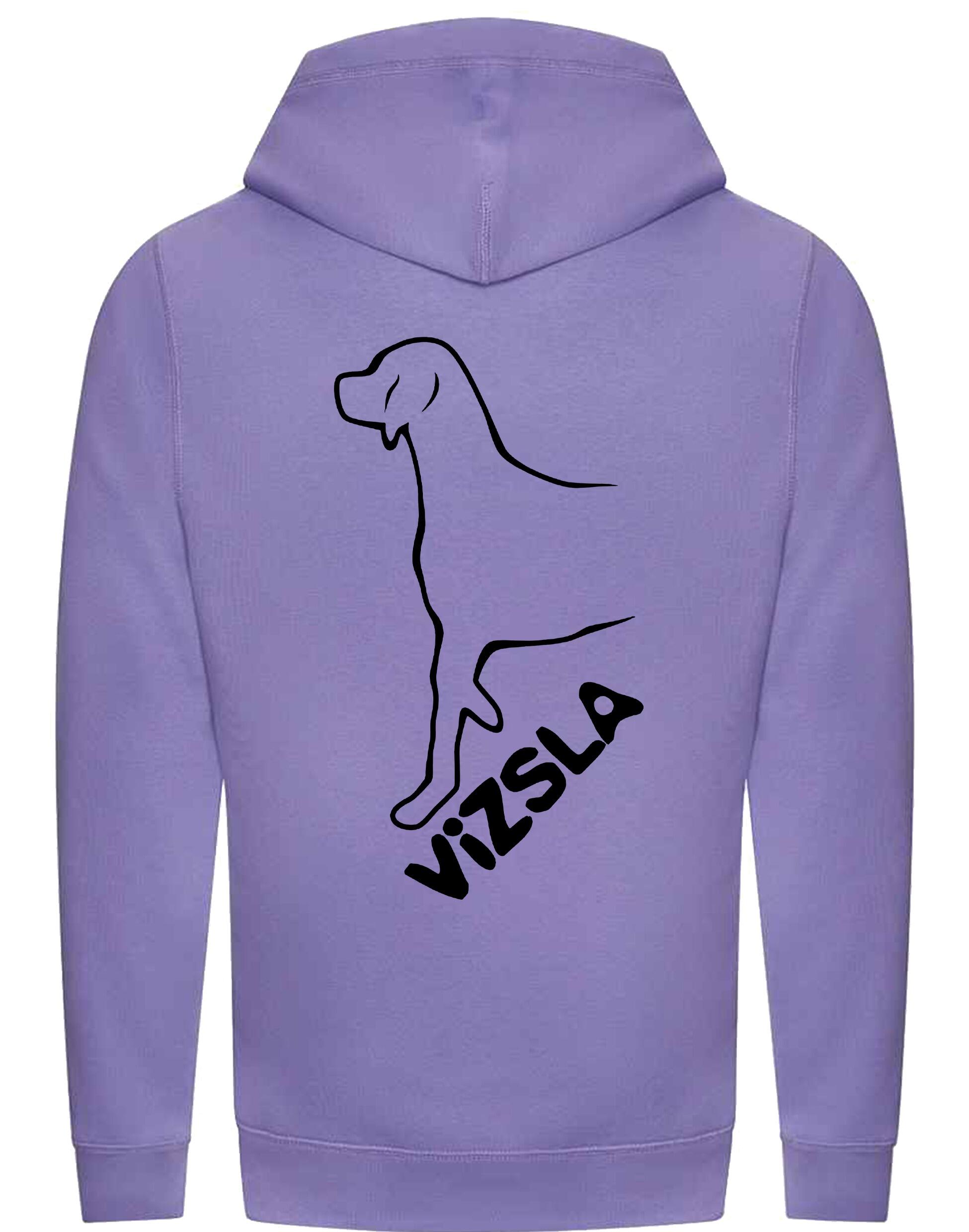 Unisex Crossneck Pullover Hoodie with Vizsla Dog Breed Design