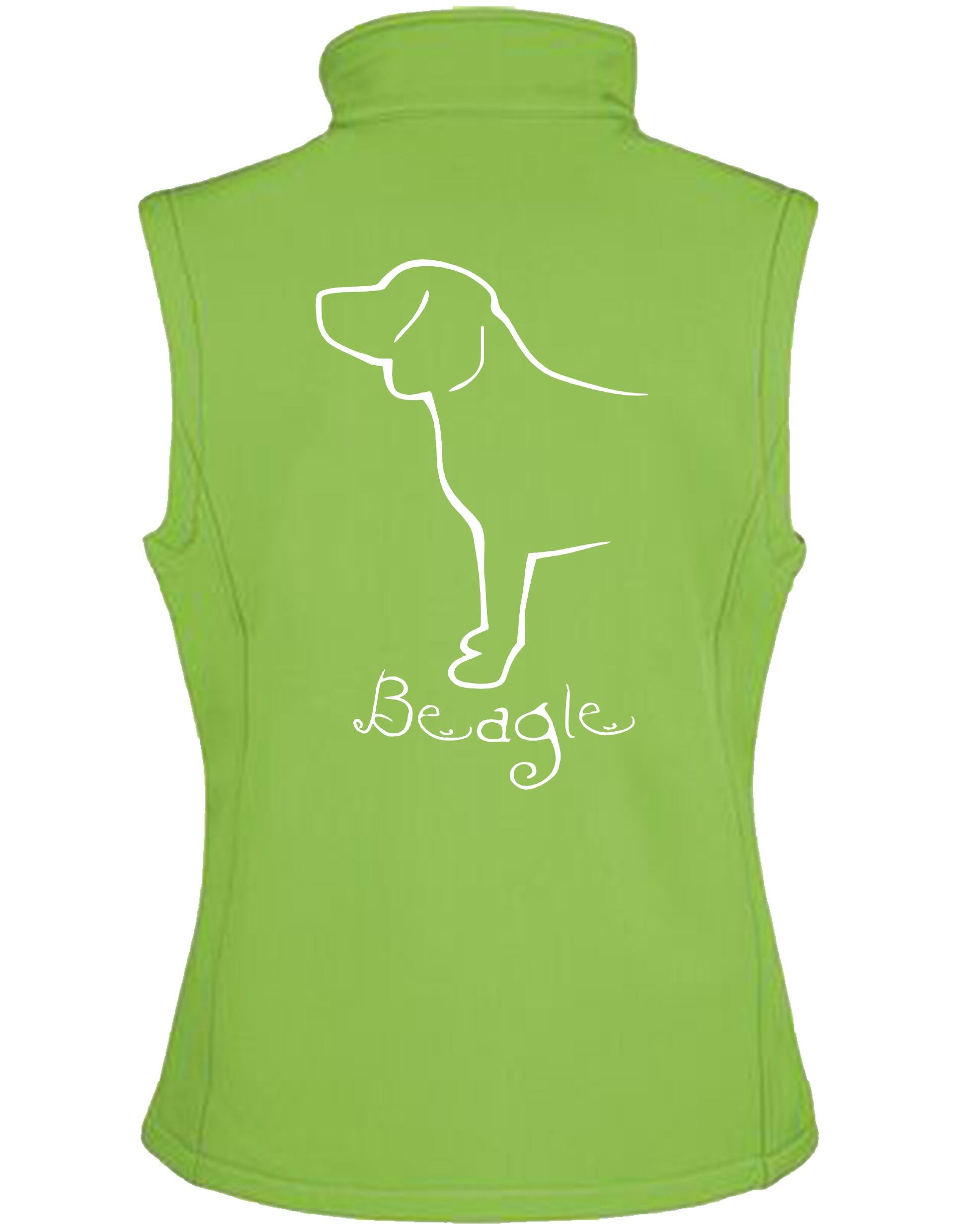 Beagle Dog Breed Design Women’s Softshell Gilet – Perfect Blend of Style and Functionality
