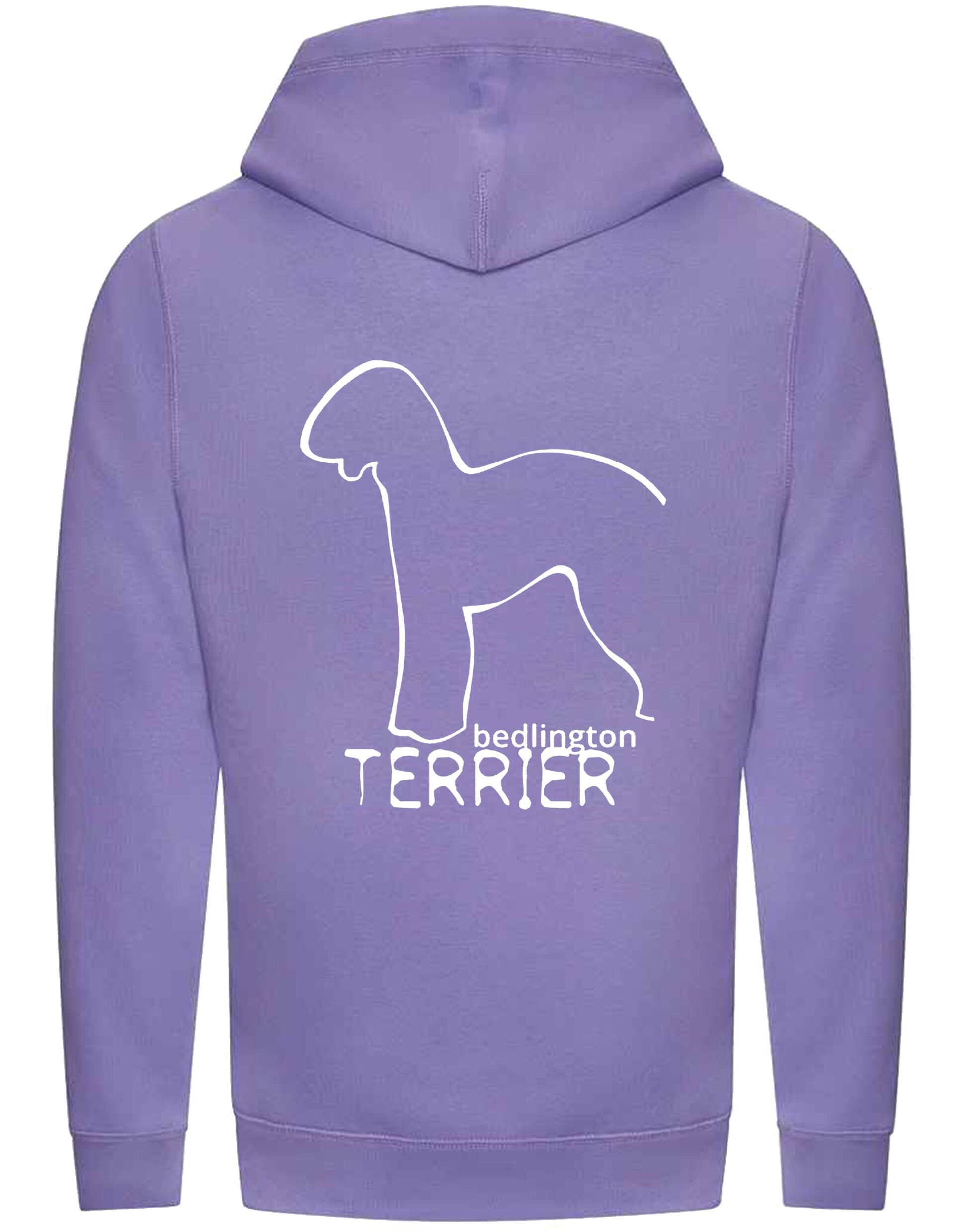 Unisex Crossneck Pullover Hoodie with Bedlington Terrier Dog Breed Design