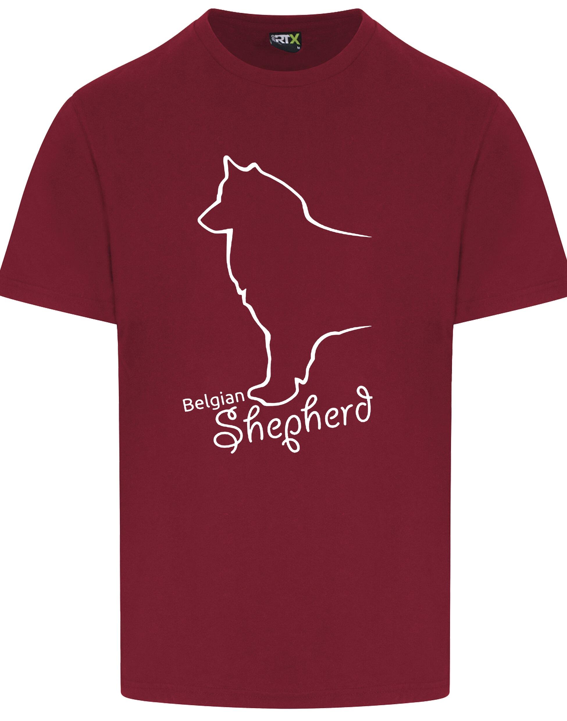 Unisex Roundneck T-shirt with Belgian Shepherd Dog Breed Design – Style for Every Belgian Shepherd Fan