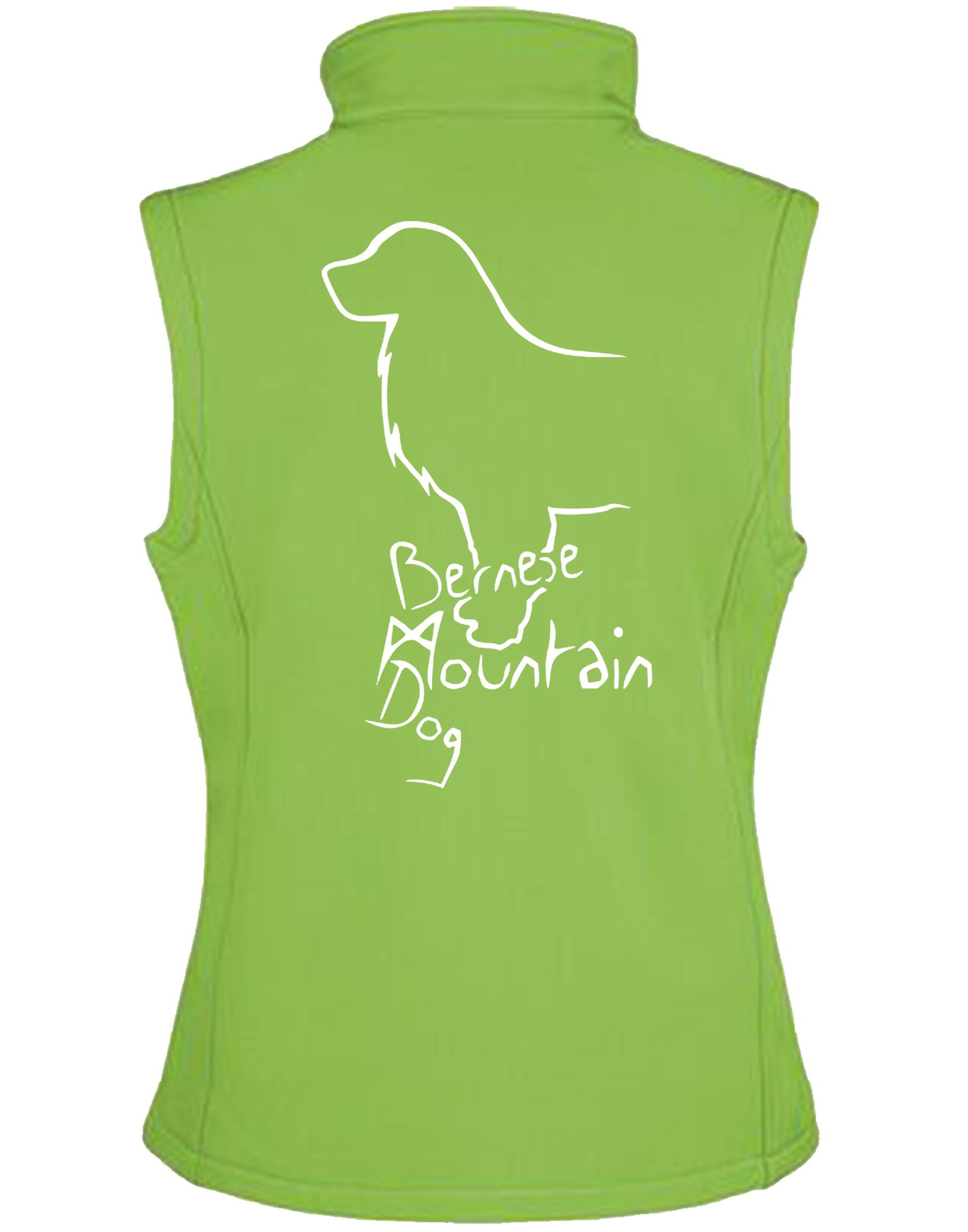 Bernese Mountain Dog Dog Breed Design Women’s Softshell Gilet – Perfect Blend of Style and Functionality