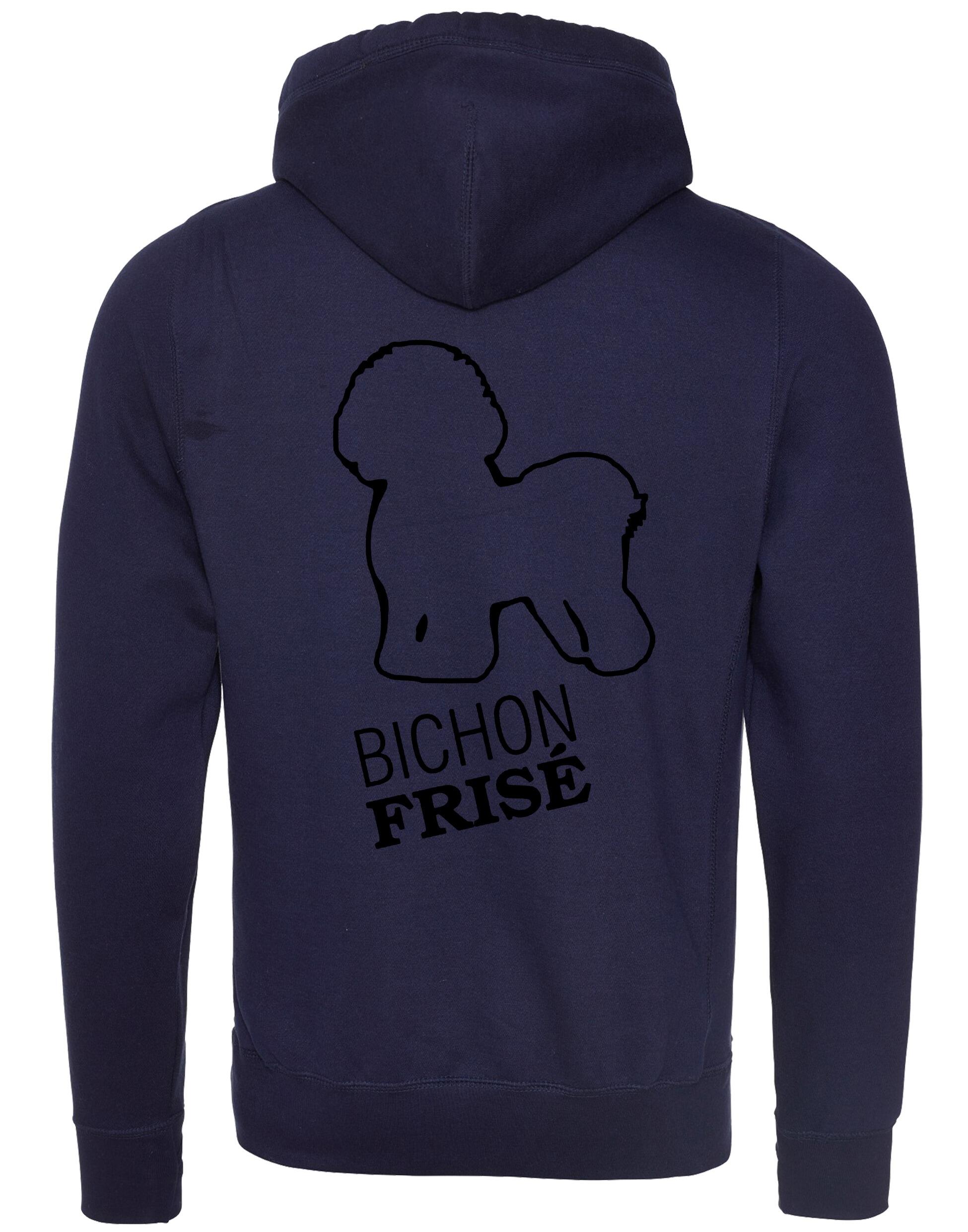 Unisex Crossneck Pullover Hoodie with Bichon Frise Dog Breed Design – A Must-Have for Bichon Frise Fans