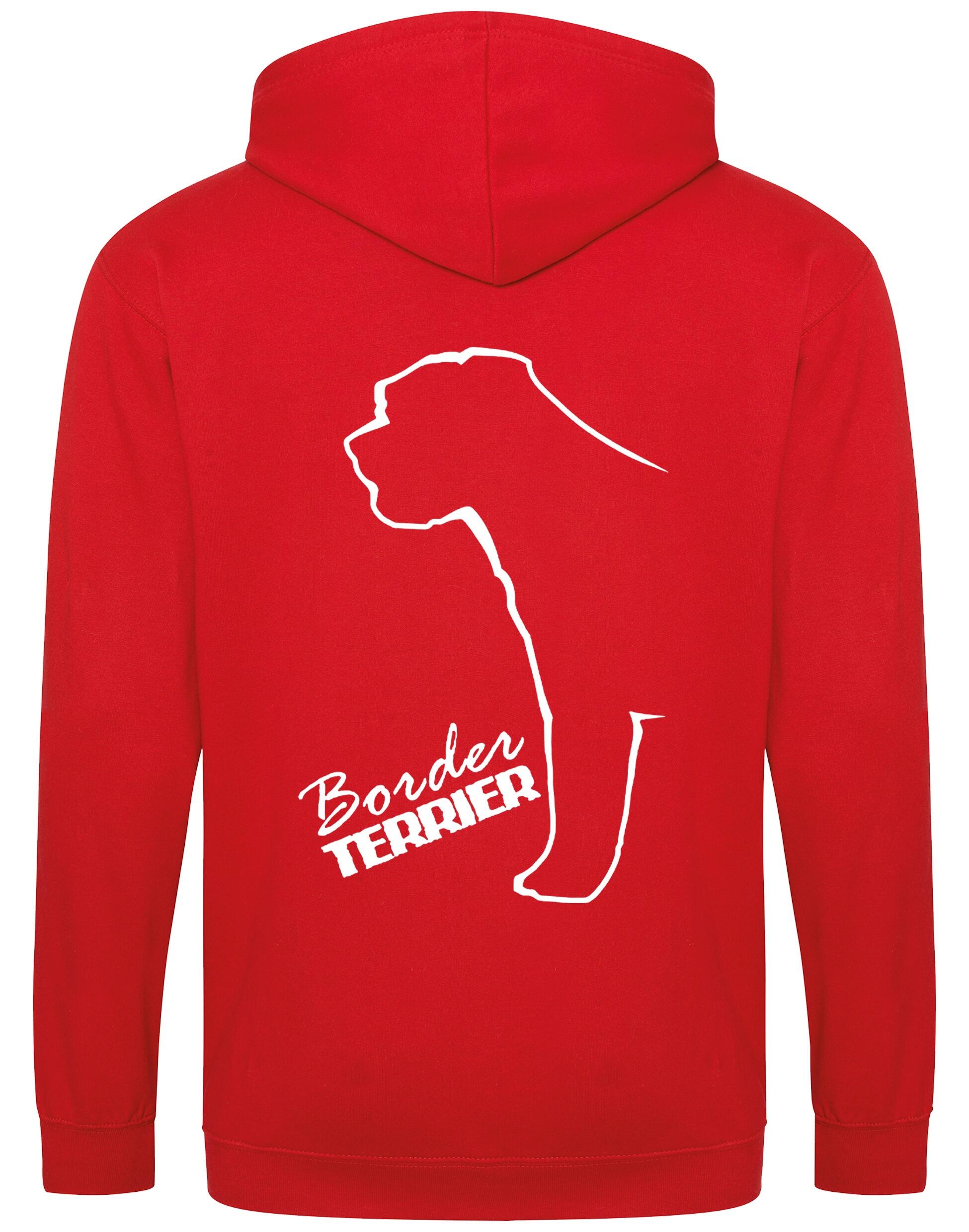 Border Terrier Dog Breed Design Zipped Hoodie – Style and Comfort for Dog Lovers
