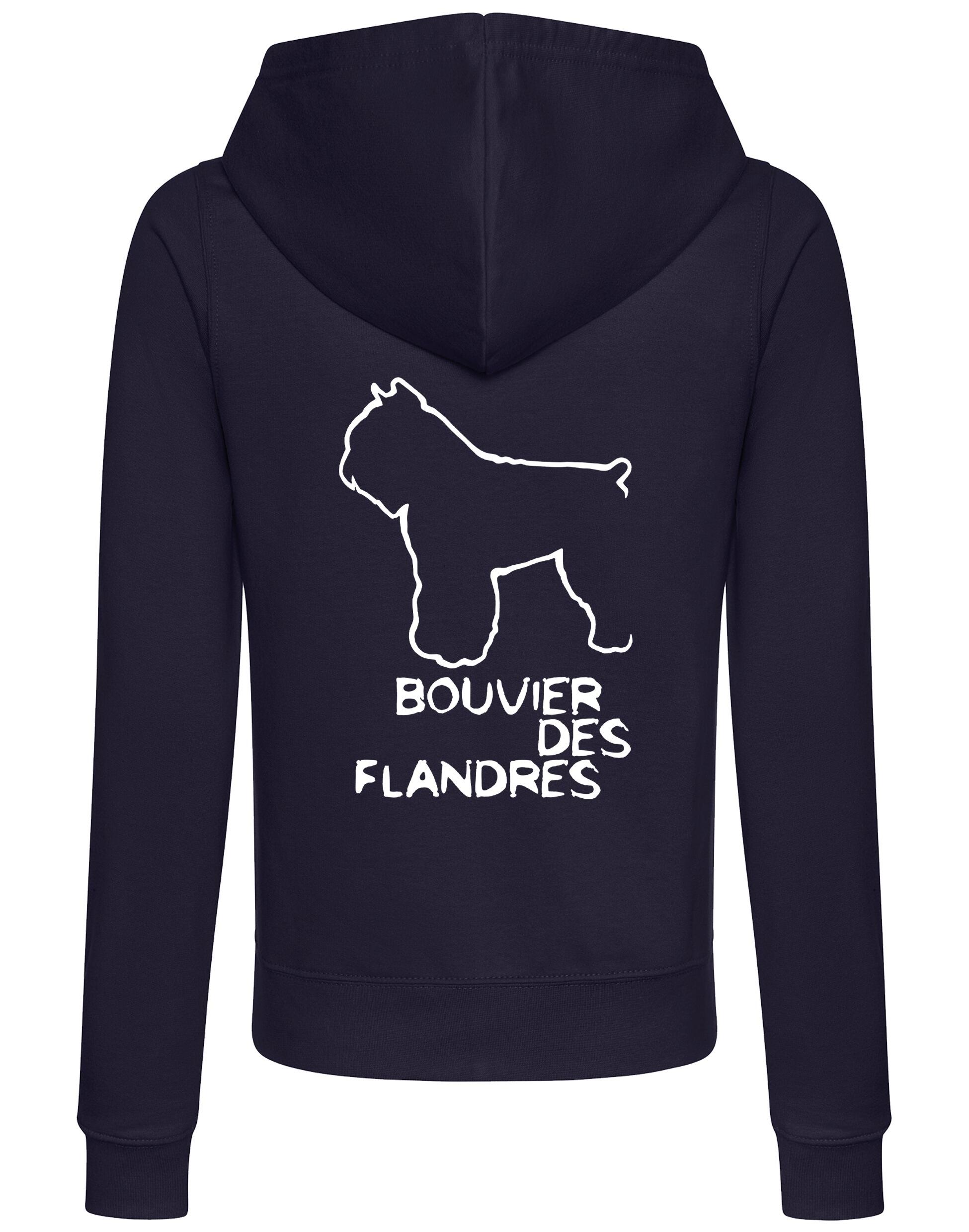 Bouvier des Flandres Dog Breed Women’s Zipped Hoodie – Style, Comfort, and Bouvier Pride