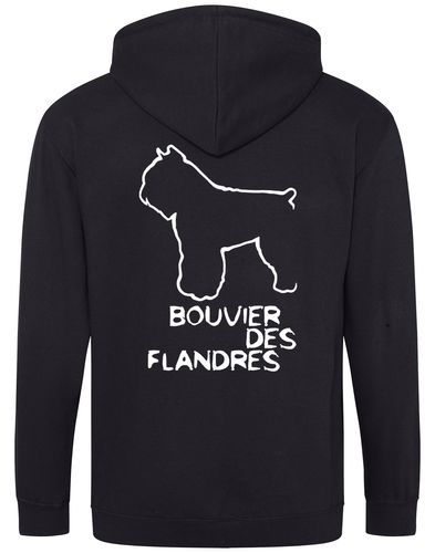 Bouvier des Flandres Dog Breed Design Unisex Zipped Hoodie – Style and Comfort for Dog Lovers