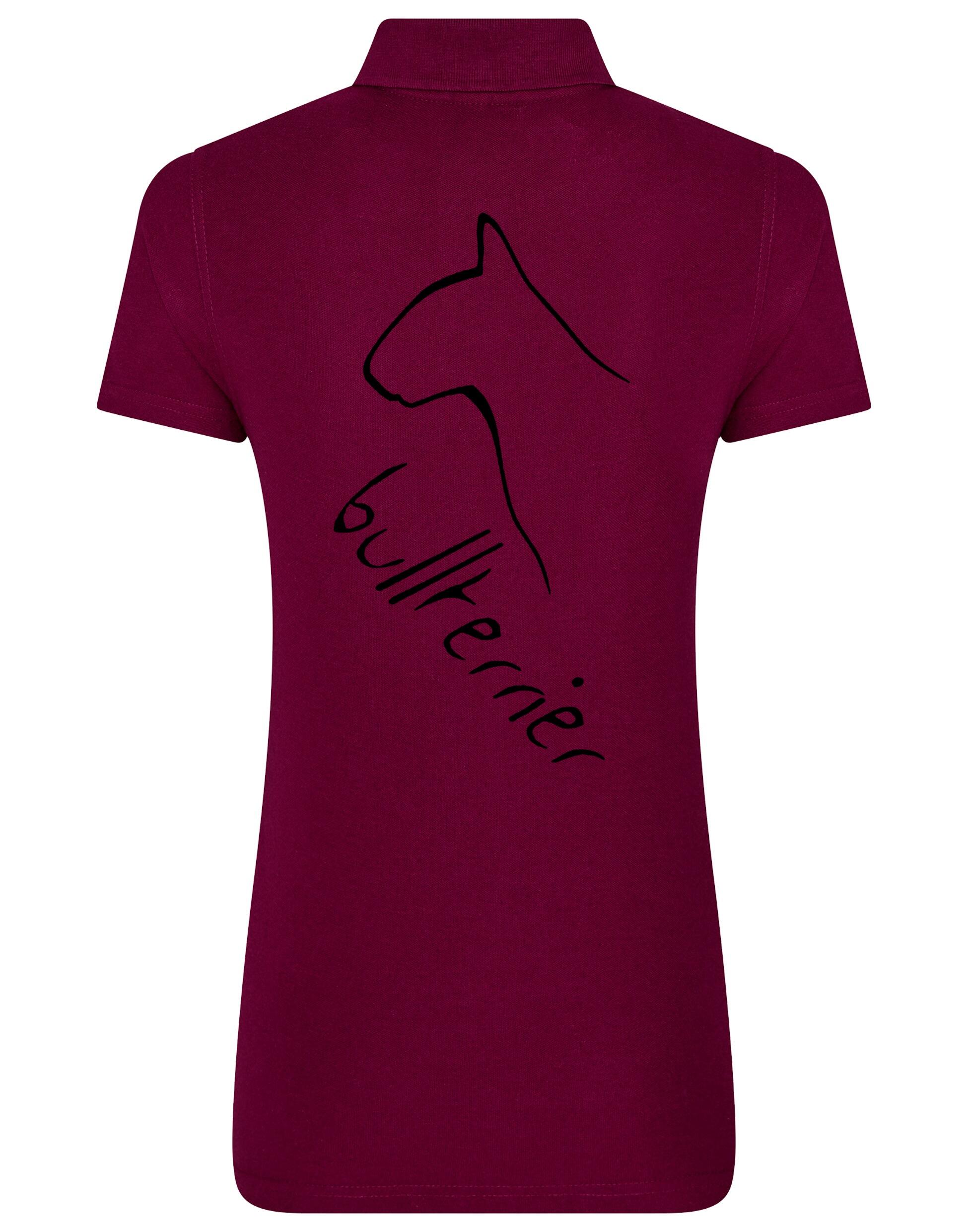 Women’s Cotton Polo with Bullterrier Dog Breed Design – A Must-Have for Bullterrier Enthusiasts
