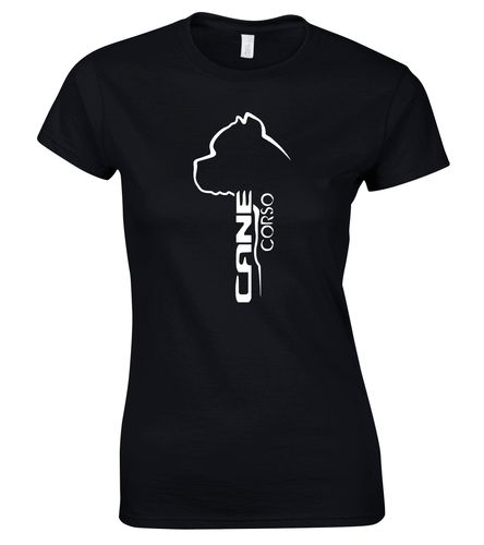 Female Roundneck T-shirt with Cane Corso Dog Breed Design – Style for Every Dog Lover