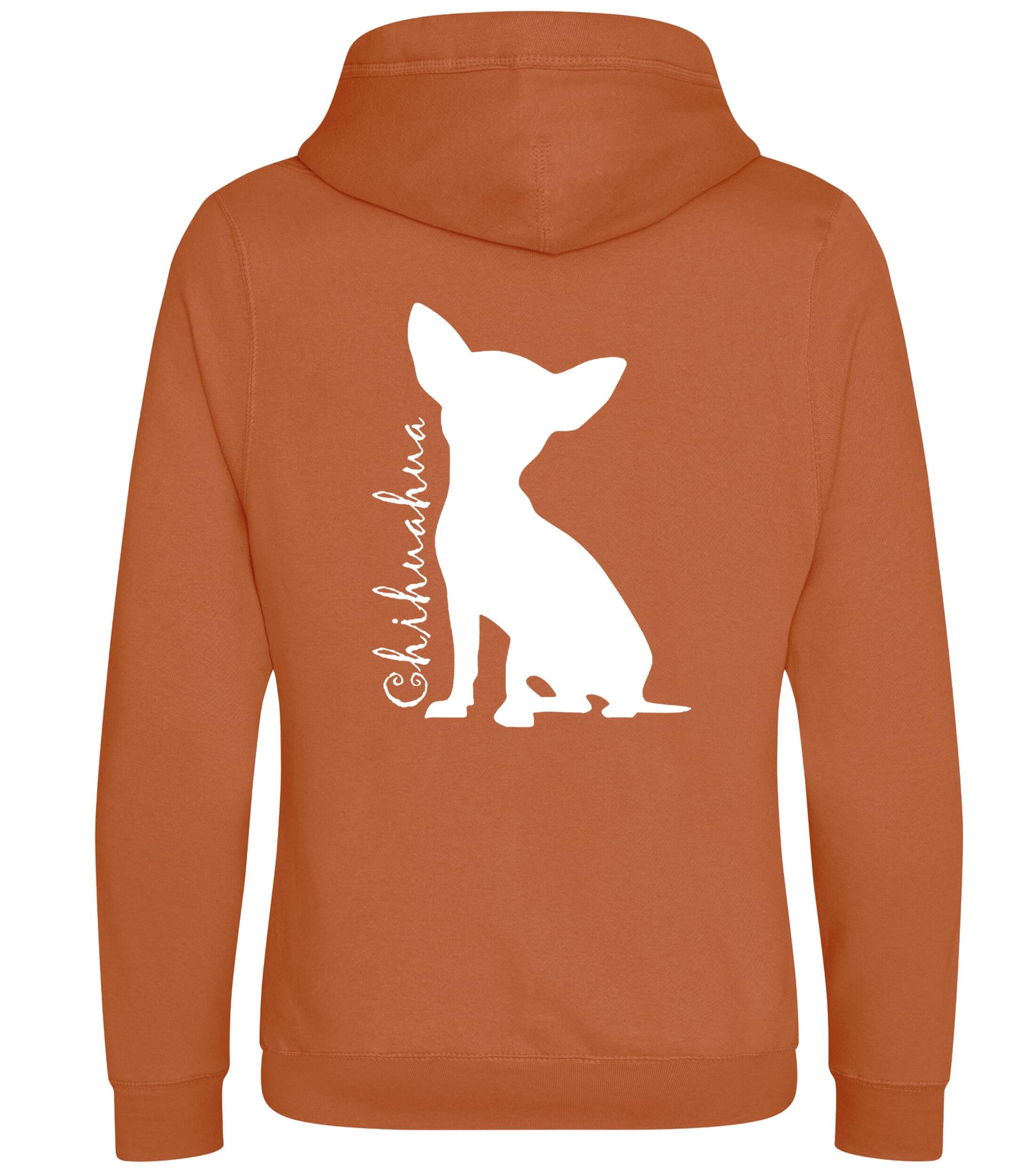 Unisex Crossneck Pullover Hoodie with Chihuahua Silhouette Design – A Must-Have for Chihuahua Lovers