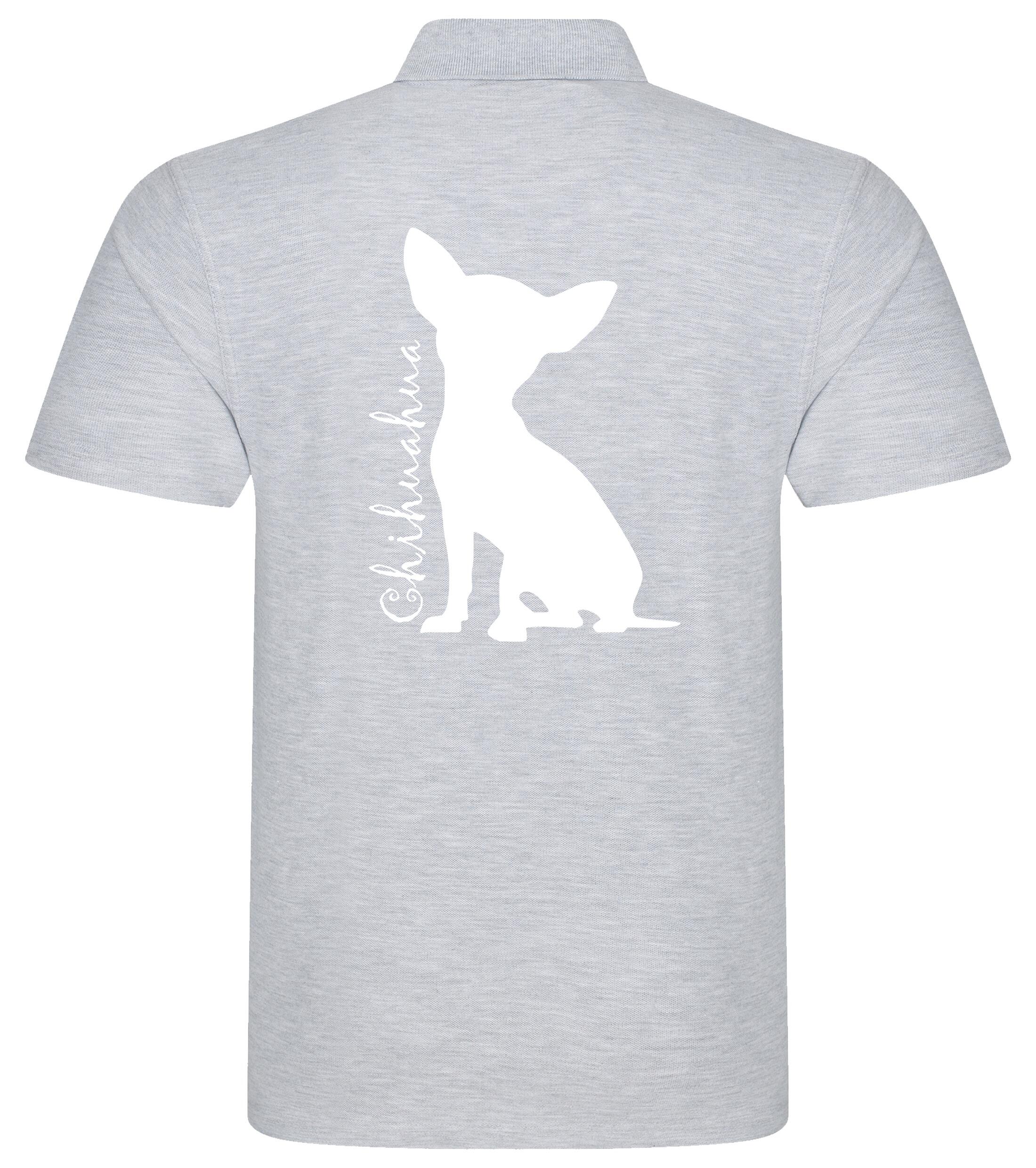 Unisex Cotton Polo with Chihuahua Silhouette Design – Style & Comfort for Chihuahua Lovers