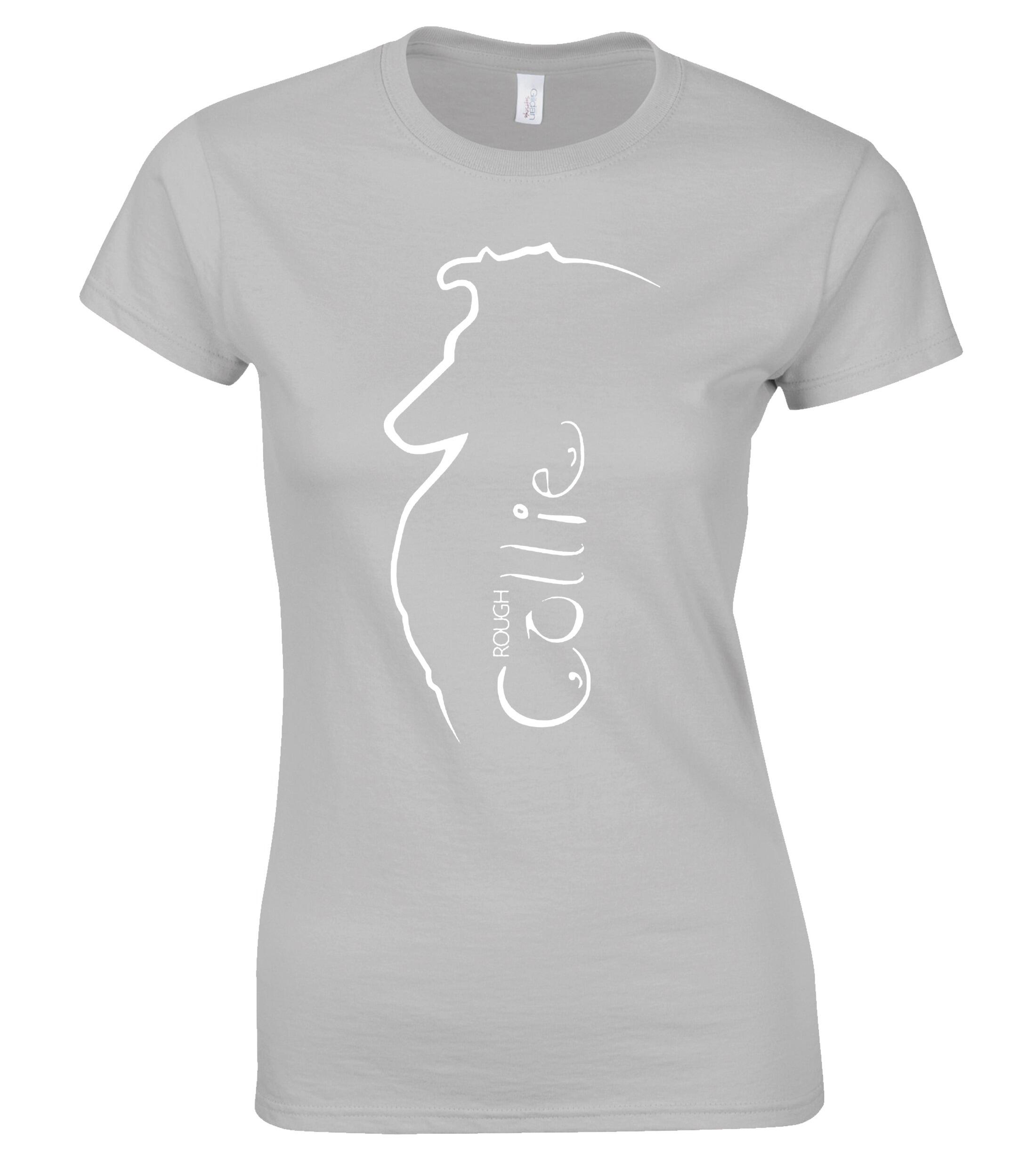 Female Roundneck T-Shirt with Collie (Rough) Dog Breed Design – Perfect for Every Rough Collie Lover
