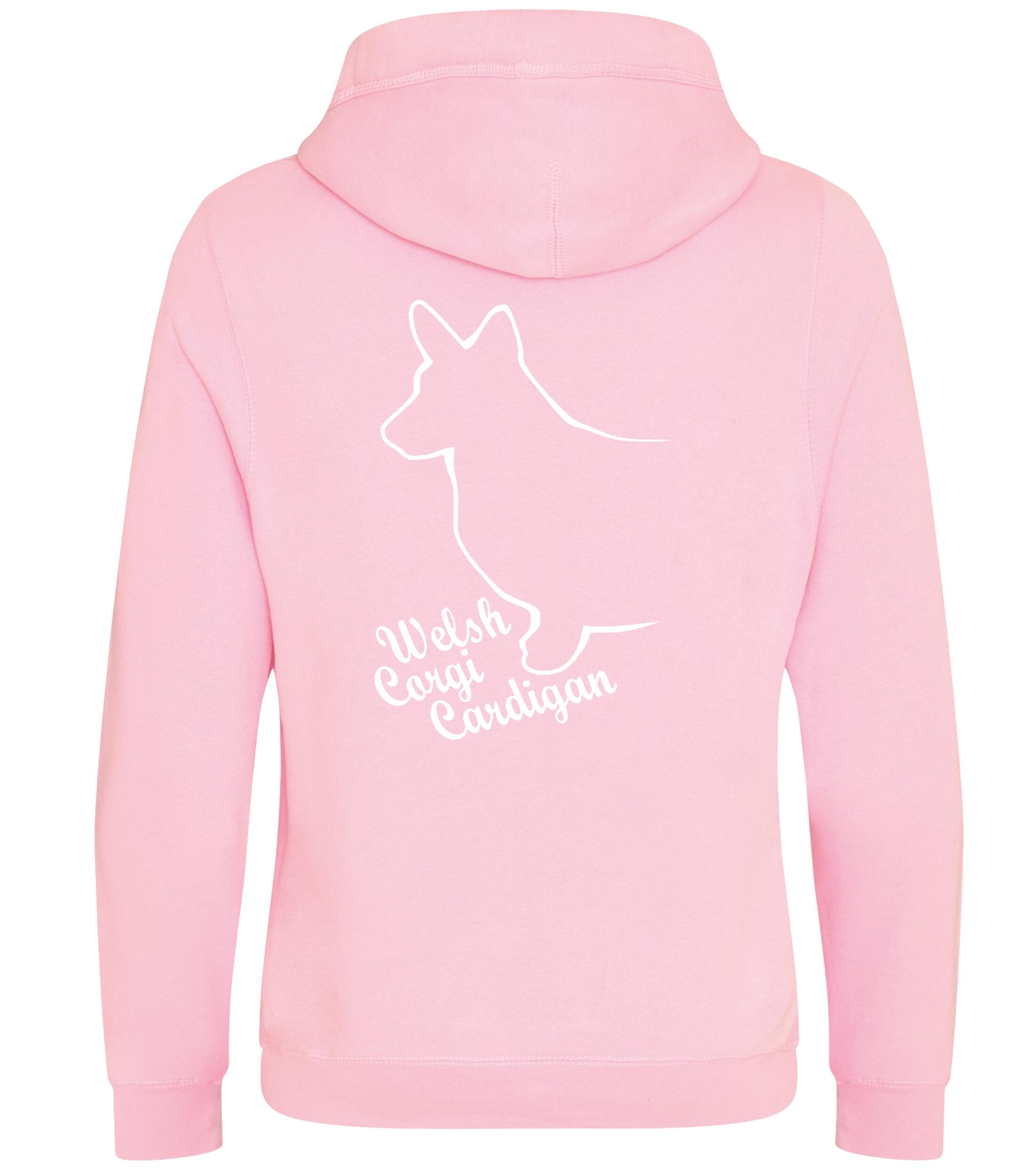Unisex Crossneck Pullover Hoodie with Corgi Cardigan (Welsh) Dog Breed Design