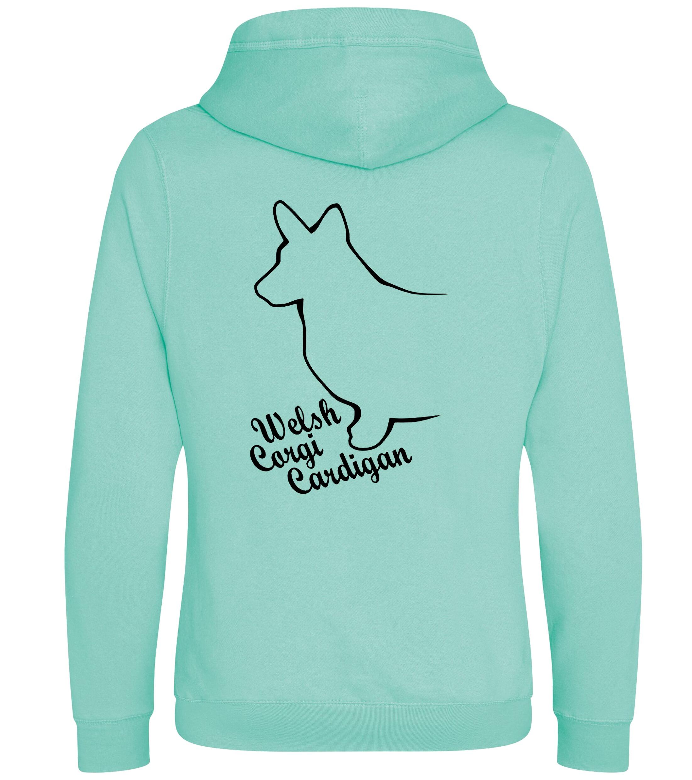 Unisex Crossneck Pullover Hoodie with Corgi Cardigan (Welsh) Dog Breed Design