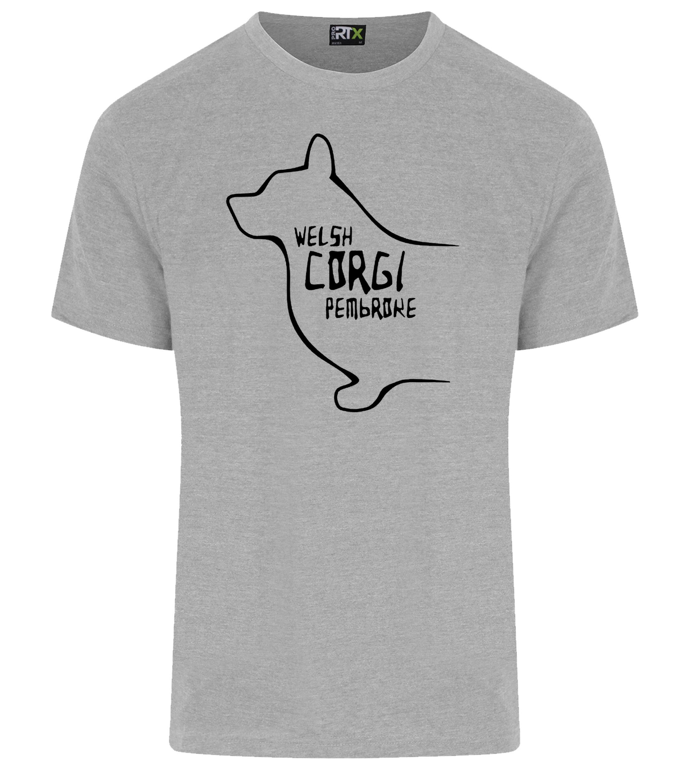 Unisex Roundneck T-shirt with Corgi Pembroke (Welsh) Dog Breed Design – Style for Corgi Enthusiasts